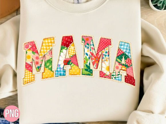 Download Mama Floral Patchwork Letters PNG SHIRT - Letter Collection