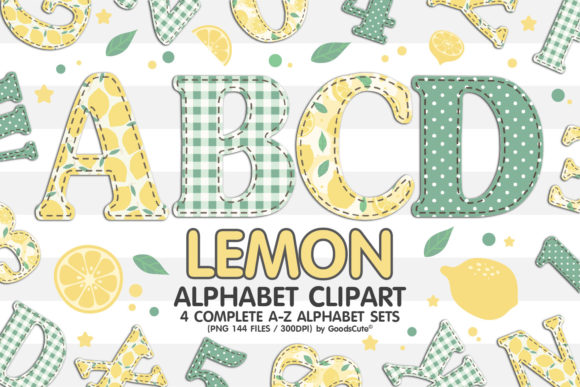 Download Lemon Alphabet Letters Sublimation PNG - Letter Collection