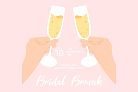 Download Invitational Bridal Brunch with Glasses - Brunch Collection