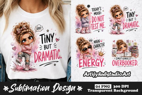 Download Tiny but Dramatic Girl Sublimation PNG - Girl Collection