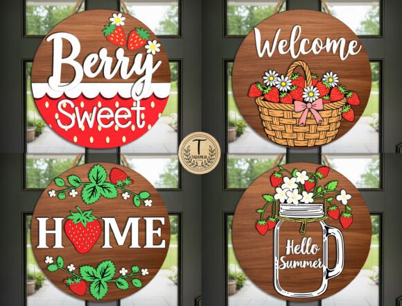 Download Strawberry Door Sign SVG Bundle - Premium Resources