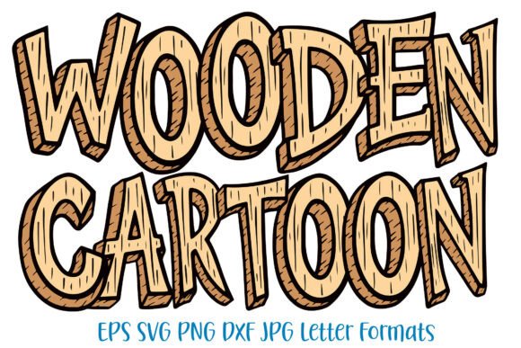 Download Wooden Cartoon Letters Doodle Font PNG - Letter Collection