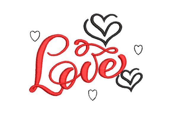 Download Letter Love with Heart Embroidery Design - Letter Collection