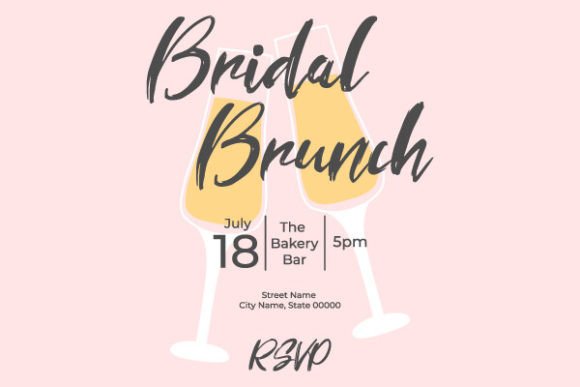 Download Invitational Bridal Brunch with Glasses - Brunch Collection