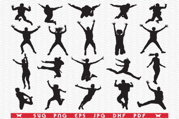 Download Jumpers, Isolated Black Silhouettes - Silhouette Collection