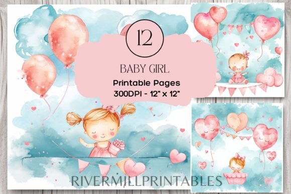 Download New Baby Girl Background Digital Papers - Girl Collection