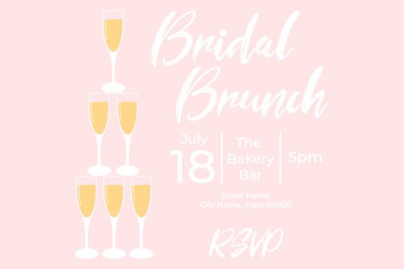 Download Invitational Bridal Brunch with Glasses - Brunch Collection
